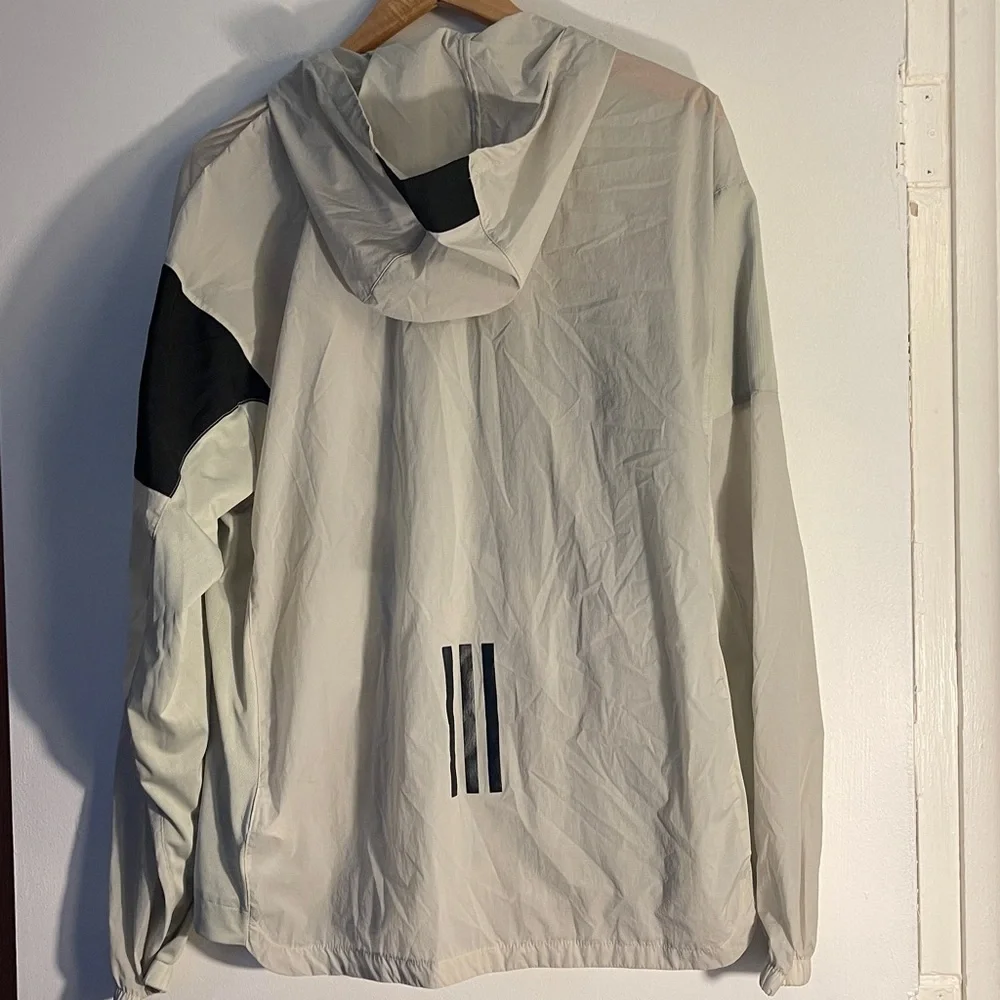 Adidas M Bosc Mesh Jacket Tan Black Medium Coat Hood And Pockets